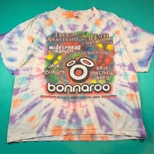 Vintage 2005 bonnaroo music festival tee tie dye 05 bonnaroo music fest t shirt